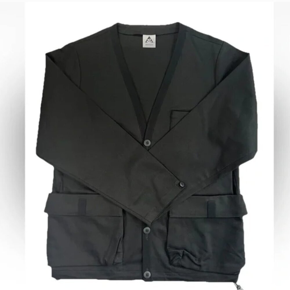 The Wasted Collective Cargo Style Jacket Mens Size Small Black NWOT  Canvas